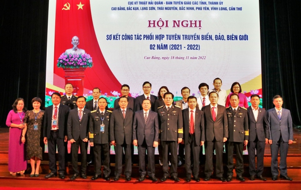 Sơ kết công tác phối hợp tuyên truyền biển, đảo giữa Cục Kỹ thuật Hải quân với ban tuyên giáo 8 tỉnh uỷ, thành uỷ 2 năm 2021 - 2022