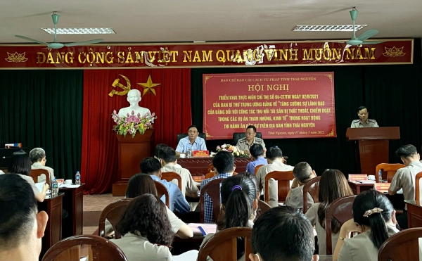 Tăng cường lãnh đạo, chỉ đạo thực hiện các giải pháp thu hồi tài sản tham nhũng trên địa bàn tỉnh Thái Nguyên