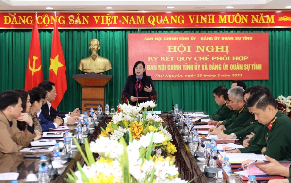 Tăng cường công tác phối hợp giữa Ban Nội chính Tỉnh uỷ với Đảng uỷ Quân sự tỉnh, Sở Tư pháp