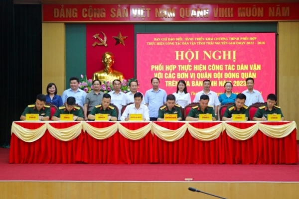 Tăng cường công tác phối hợp thực hiện công tác dân vận với các đơn vị quân đội đóng quân trên địa bàn tỉnh Thái Nguyên