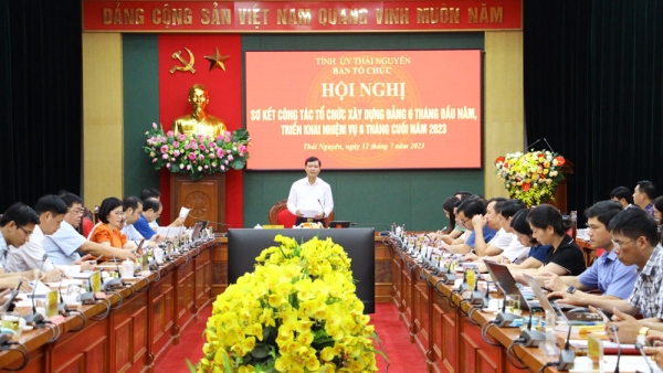 Sơ kết công tác tổ chức xây dựng Đảng 6 tháng đầu năm, triển khai nhiệm vụ 6 tháng cuối năm 2023