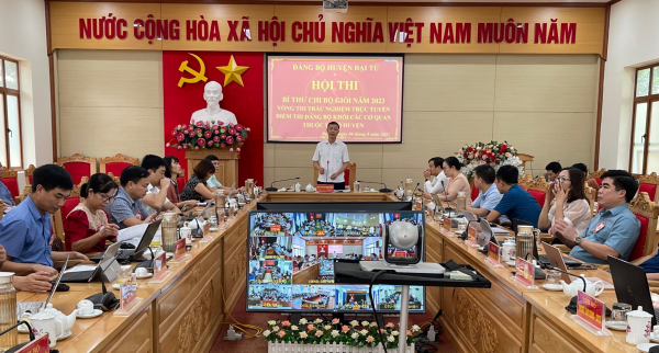 Đại Từ tổ chức Vòng thi trắc nghiệm trực tuyến Hội thi Bí thư chi bộ giỏi năm 2023 trên ứng dụng Sổ tay Đảng viên điện tử