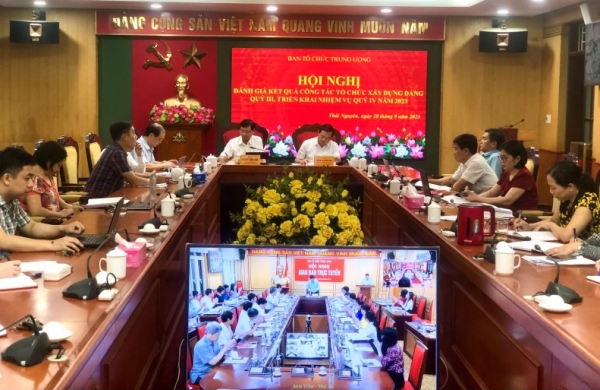 Hội nghị đánh giá kết quả công tác tổ chức xây dựng Đảng quý III, triển khai nhiệm vụ quý IV năm 2023