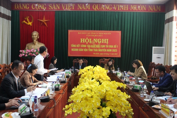 Tổng kết công tác dân vận Cụm thi đua số 1 ngành Dân vận tỉnh năm 2023