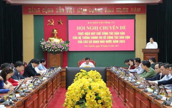 Hội nghị chuyên đề thực hiện Quy chế công tác dân vận của hệ thống chính trị về công tác dân vận của các cơ quan nhà nước năm 2023