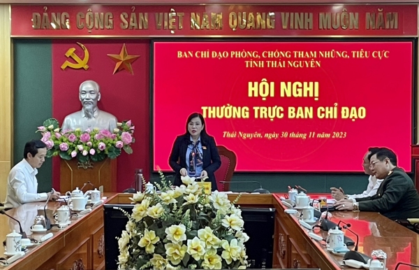 Hội nghị Thường trực Ban Chỉ đạo Phòng, chống tham nhũng, tiêu cực tỉnh tháng 11/2023