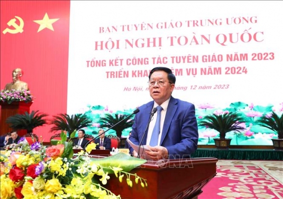 Hội nghị toàn quốc tổng kết công tác Tuyên giáo năm 2023, triển khai nhiệm vụ năm 2024