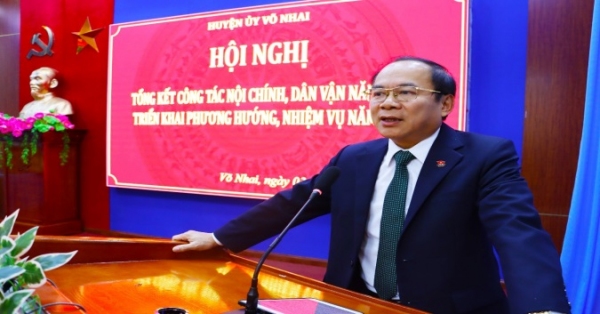 Võ Nhai: Tổng kết công tác nội chính, dân vận năm 2023, triển khai nhiệm vụ trọng tâm năm 2024