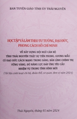 Chuyên đề năm 2024: Học tập và làm theo tư tưởng, đạo đức, phong cách Hồ Chí Minh