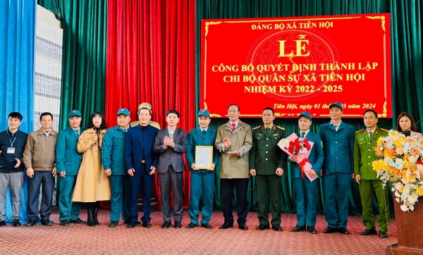 Đại Từ hoàn thành việc thành lập chi bộ quân sự cấp xã