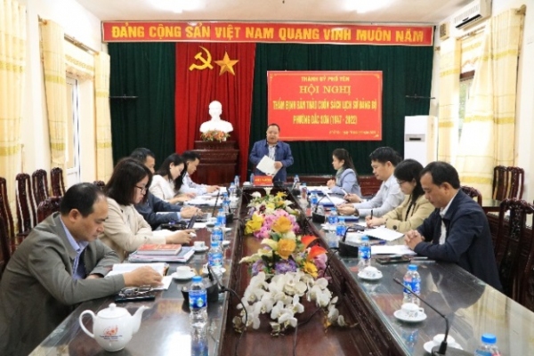 Thẩm định bản thảo cuốn sách Lịch sử Đảng bộ phường Đắc Sơn (1947 - 2022)