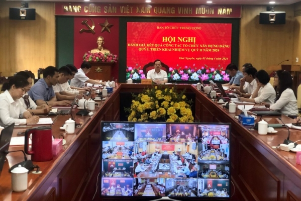 Hội nghị đánh giá kết quả công tác tổ chức xây dựng Đảng quý I, triển khai nhiệm vụ quý II năm 2024