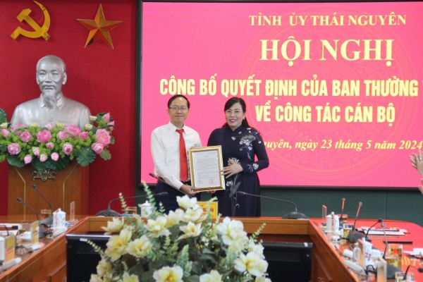Công bố quyết định bổ nhiệm Phó Trưởng ban Nội chính Tỉnh uỷ