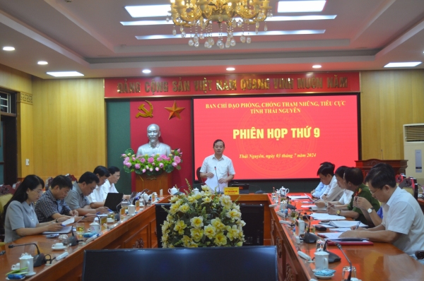 Ban Chỉ đạo Phòng, chống tham nhũng, tiêu cực tỉnh họp Phiên thứ 9