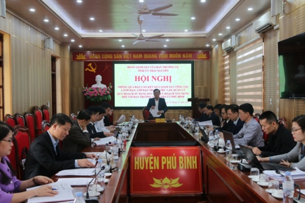 Giám sát chuyên đề công tác lãnh đạo, chỉ đạo trong việc lập, quản lý, tổ chức thực hiện quy hoạch sử dụng đất cấp huyện và quy hoạch xây dựng