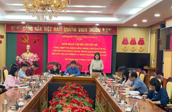 Thực hiện cần, kiệm, liêm, chính, chí công vô tư, góp phần xây dựng chi bộ trong sạch vững mạnh