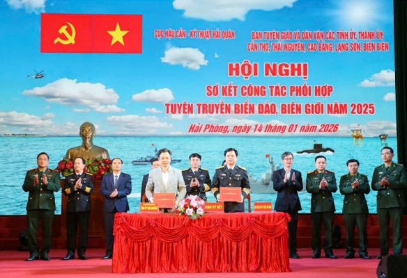 Sơ kết công tác phối hợp tuyên truyền biển, đảo, biên giới năm 2025