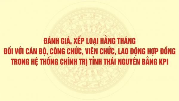 Quy định về đánh giá, xếp loại hằng tháng đối với cán bộ, công chức, viên chức, lao động hợp đồng trong hệ thống chính trị tỉnh Thái Nguyên