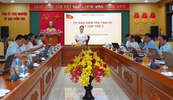 Thông cáo báo chí Kỳ họp thứ 9 của Ủy ban Kiểm tra Tỉnh ủy