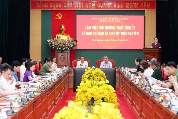 Đoàn kiểm tra của Ban Chỉ đạo 35 Trung ương làm việc tại Thái Nguyên