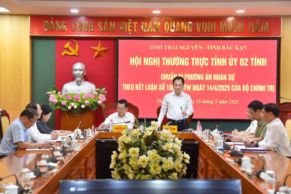 Thường trực Tỉnh ủy hai tỉnh Thái Nguyên và Bắc Kạn tổ chức Hội nghị chuẩn bị phương án nhân sự