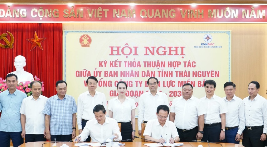 Thái Nguyên ký kết thỏa thuận hợp tác với Tổng công ty Điện lực miền Bắc giai đoạn 2026 - 2030