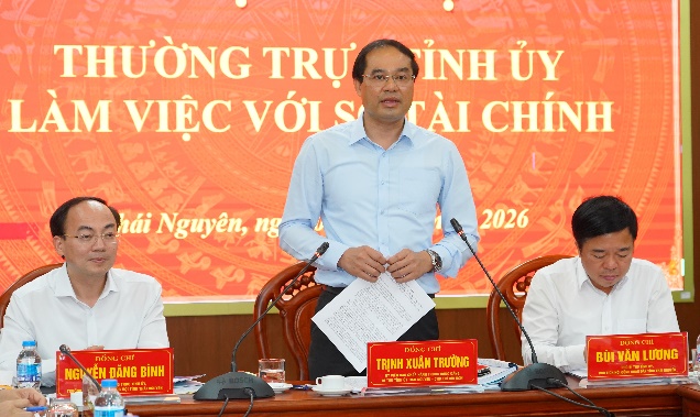 Thường trực Tỉnh ủy làm việc với Sở Tài chính